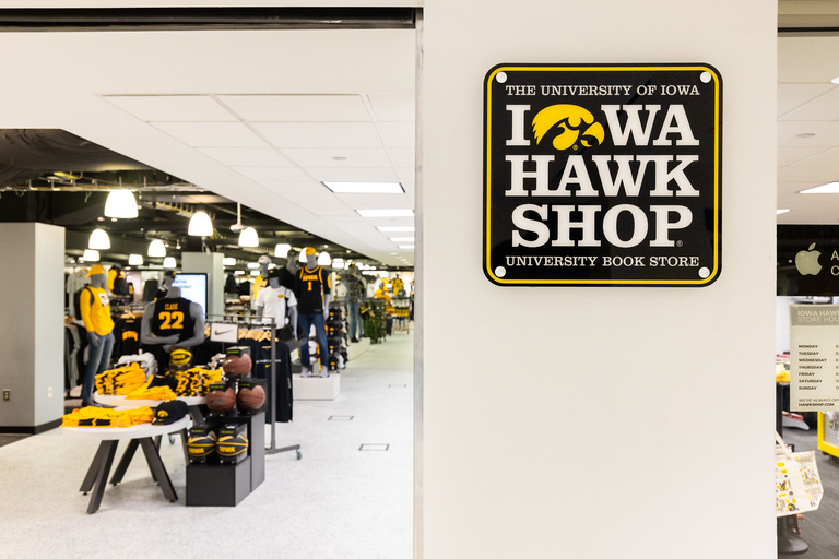 iowa hawk shop sign